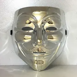 نقاب بالماسکه تمام صورت مردانه جوکر نقره ای