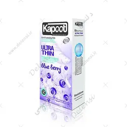 کاندوم 12 تایی کاپوت الترا ثین خیلی نازک بلوبری KAPOOT Ultra Thin Proffesional Blueberry