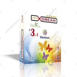 کاندوم 3 تایی لذت های مختلف ایکس دریم X DREAM VARIOUS
