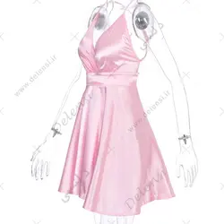 لباس خواب فانتزی ساتن صورتی