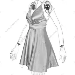 لباس خواب فانتزی ساتن نقره ای