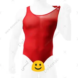 بادی  مردانه فانتزی توری آستین حلقه ای