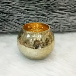 گلدان شیشه ای مدل توپی