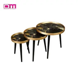 میز عسلی سه تکه لوتوس مدل ALMA-731-BLG