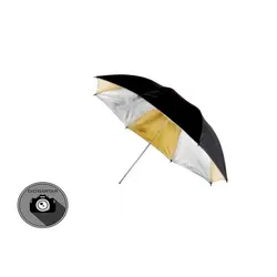 چتر مشکی نقره ای طلایی S&S مدل 90cm s39