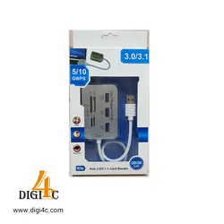 هاب USB3.0/3.1+ کارت ریدر