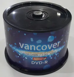 باکس دی وی دی خام ۵۰ عددی ونکوور – Vancover 4.7GB DVD-R