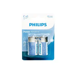 باتری فیلیپس بسته 2 عددی PHILIPS Power Alkaline C LR14 BABY Battery 2-pack
