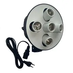 کیت تولید محتوا سه شاخه پروژکتور 5 لامپ به همراه سافت باکس 70×50،پایه نور و میله بوم