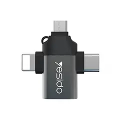 مبدل USB-C / Micro USB / لایتنینگ OTG یسیدو مدل Yesido GS15