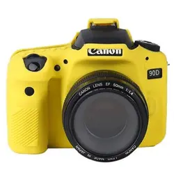 کاور سیلیکونی کانن Canon 90D رنگ زرد