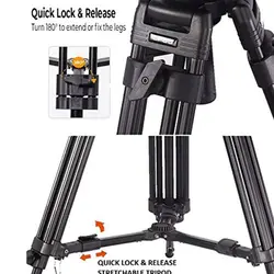 سه پایه دوربین فیلمبرداری جیماری Jmary LF-85 Video Tripod