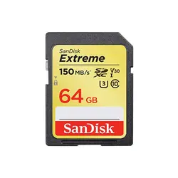 کارت حافظه سن دیسک Sandisk Extreme 64GB SDXC UHS-I 150MB/S