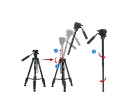 سه پایه دوربین عکاسی جیماری سیاه Jmary Tripod KP-2599 به همراه هولدر