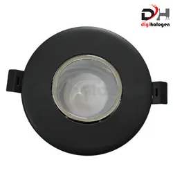 قاب هالوژن پارس لایت عمیق مدل مشکی کروم براق F445BH