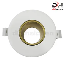 قاب هالوژن پارس لایت عمیق مدل سفید طلایی مات F444WMG