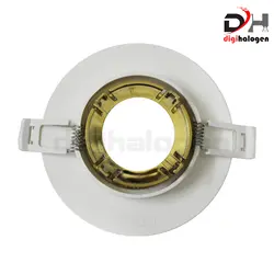 قاب هالوژن پارس لایت عمیق مدل سفید طلایی مات F444WMG