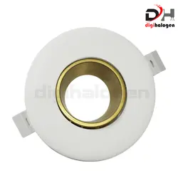 قاب هالوژن پارس لایت عمیق مدل سفید طلایی مات F444WMG
