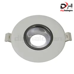 قاب هالوژن پارس لایت عمیق مدل سفید کروم براق F446WH