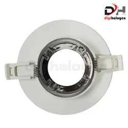 قاب هالوژن پارس لایت عمیق مدل سفید کروم براق F446WH