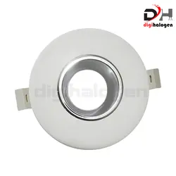 قاب هالوژن پارس لایت عمیق مدل سفید کروم براق F446WH