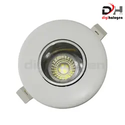 قاب هالوژن پارس لایت عمیق مدل سفید کروم براق F446WH