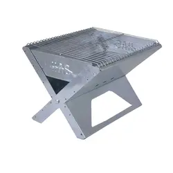 مشخصات، قیمت و خرید منقل تاشو سفری مدل H07 بهمراه باد بزن و انبر