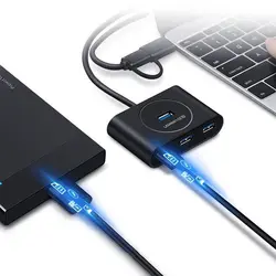 هاب USB3.0 و TYPE C برند UGREEN مدل 40850