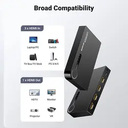 سوییچ 3 پورت HDMI 4K یوگرین مدل 40234 - Digik Beta1