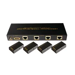 دستگاه افزایش طول 60 متری و اسپلیتر 1 به 4 HDMI | فروشگاه اینترنتی دیجیک