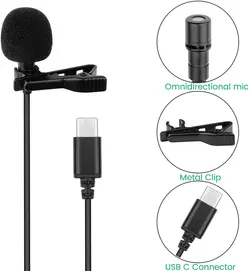میکروفون یقه ای Type-c برند Lavalier