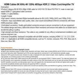 کابل HDMI ورژن 2.1V مدل 8K