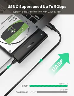 تبدیل USB 3.1 به پورت ساتا برند UGREEN مدل 70610