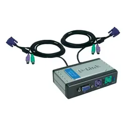 KVM سوییچ دو پورت PS2 برند D-LINK مدل KVM-121