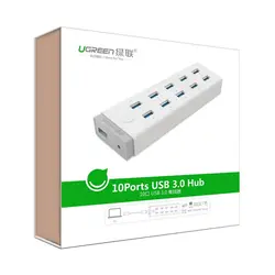 هاب 10 پورت USB3.0 برند Ugreen مدل CR117