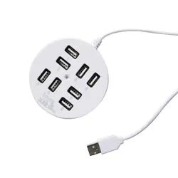 هاب USB 2.0 هشت پورت بهمراه آداپتور | فروشگاه اینترنتی دیجیک