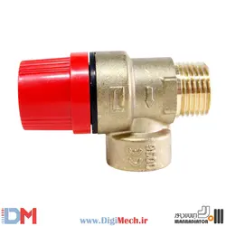 شیر اطمینان رزوه ای برنجی پکیج دیواری