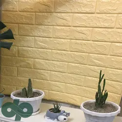 دیوارپوش فومی کرم