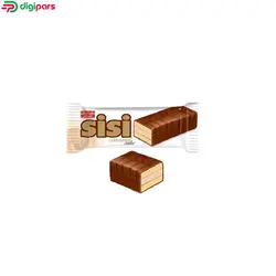 کیک کرمدار وانیلی کاراملی سی سی با روکش کاکائو شیرین عسل