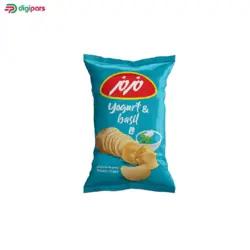 چیپس برگه سیب زمینی مزمز با طعم ماست و ریحان(65 گرمی)