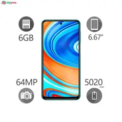 گوشی موبایل شیائومی مدل Redmi Note 9 Pro M2003J6B2G دو سیم‌ کارت ظرفیت ۶۴ گیگابایت و رم ۶ گیگابایت