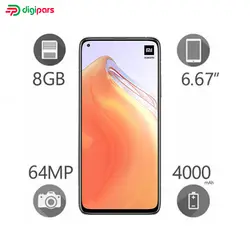 گوشی موبایل شیائومی مدل Mi 10T 5G M2007J3SY دو سیم‌ کارت ظرفیت 128 گیگابایت و رم 8 گیگابایت
