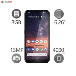 گوشی موبایل نوکیا مدل ۳٫۲ TA-1164DS دو سیم کارت با ظرفیت ۶۴ گیگابایت - دیجی پارس