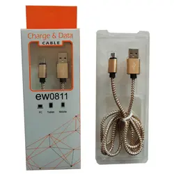 کابل تبدیل USB به microUSB مدل EW0811 طول ۱ متر