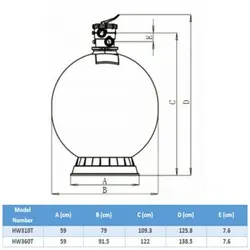 فیلتر شنی استخر Hiwater مدل HW360T