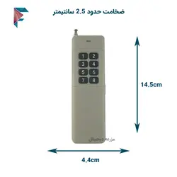 ریموت آنتن دار 315 مگاهرتز | برد بالا | 8 دکمه | EV1527 + باطری کتابی