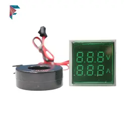 ولتمتر و آمپر متر AC تابلویی (چراغ سیگنالی)| 50 تا 500 ولت | 100 آمپر | سبز