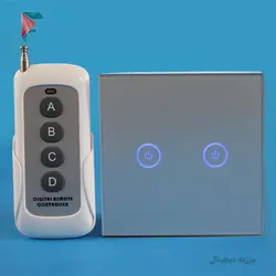کلید لمسی دو پل | قابل کنترل با ریموت RF + یک سال گارانتی