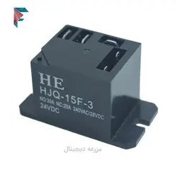 رله گوشواره ای 24 ولت | 30 آمپر | HJQ-15F-3 | سوکتی