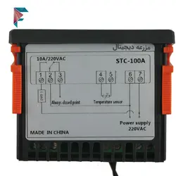 ترموستات stc100 | پنلی | 40- الی 99+ درجه | 220 ولت | سرمایشی و گرمایشی